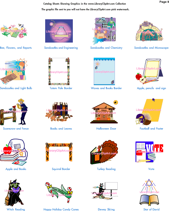 Catalog Sheet of Library Graphics